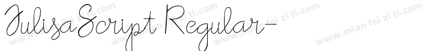 JulisaScript Regular字体转换